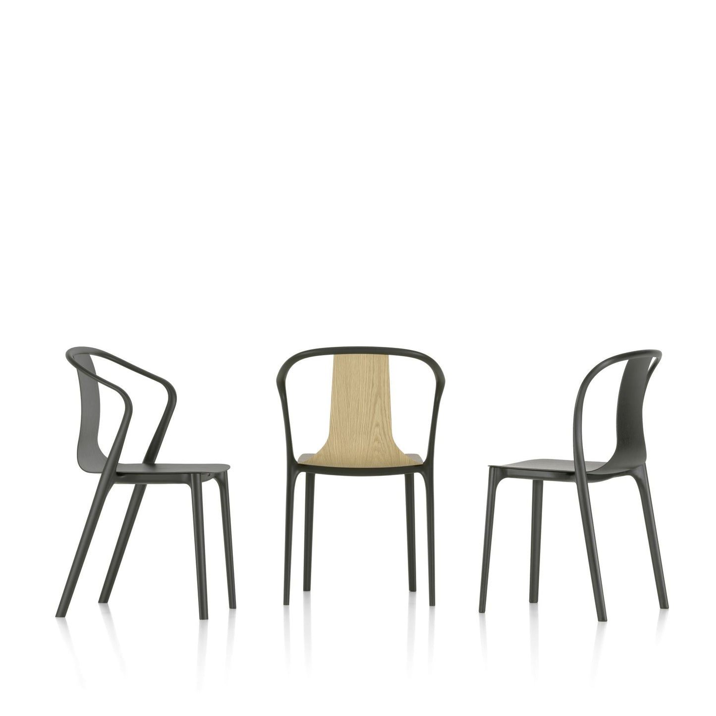 Vitra Belleville Chair Stuhl Kunststoff / Holz stapelbar Indoor & Outdoor