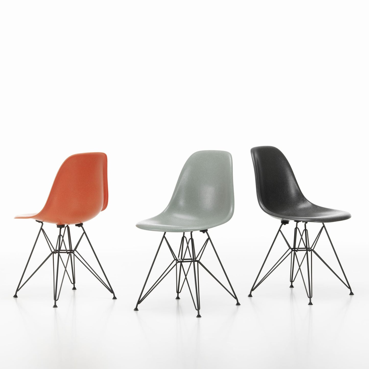 Vitra Eames Fiberglass Side Chair 4 Gestellvarianten & Sitzpolster optional