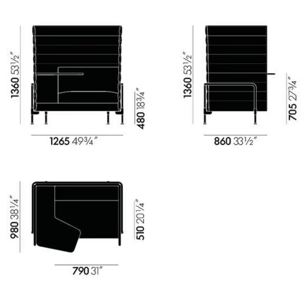 Vitra Alcove Highback Work