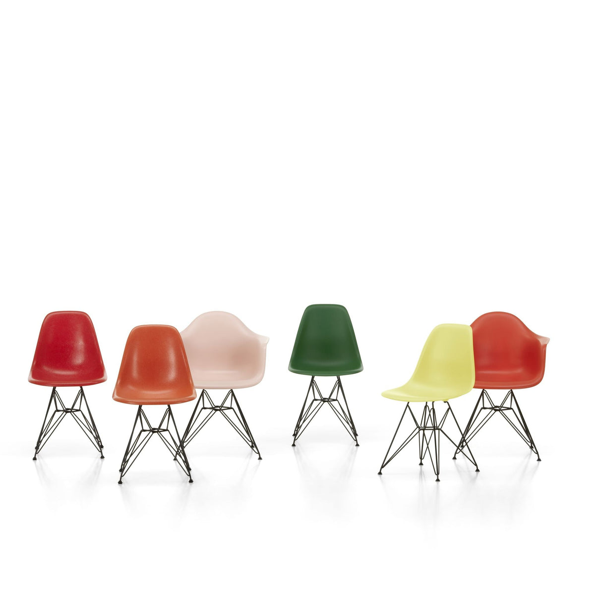 Vitra Eames Fiberglass Armchair 4 Gestellvarianten & Sitzpolster optional