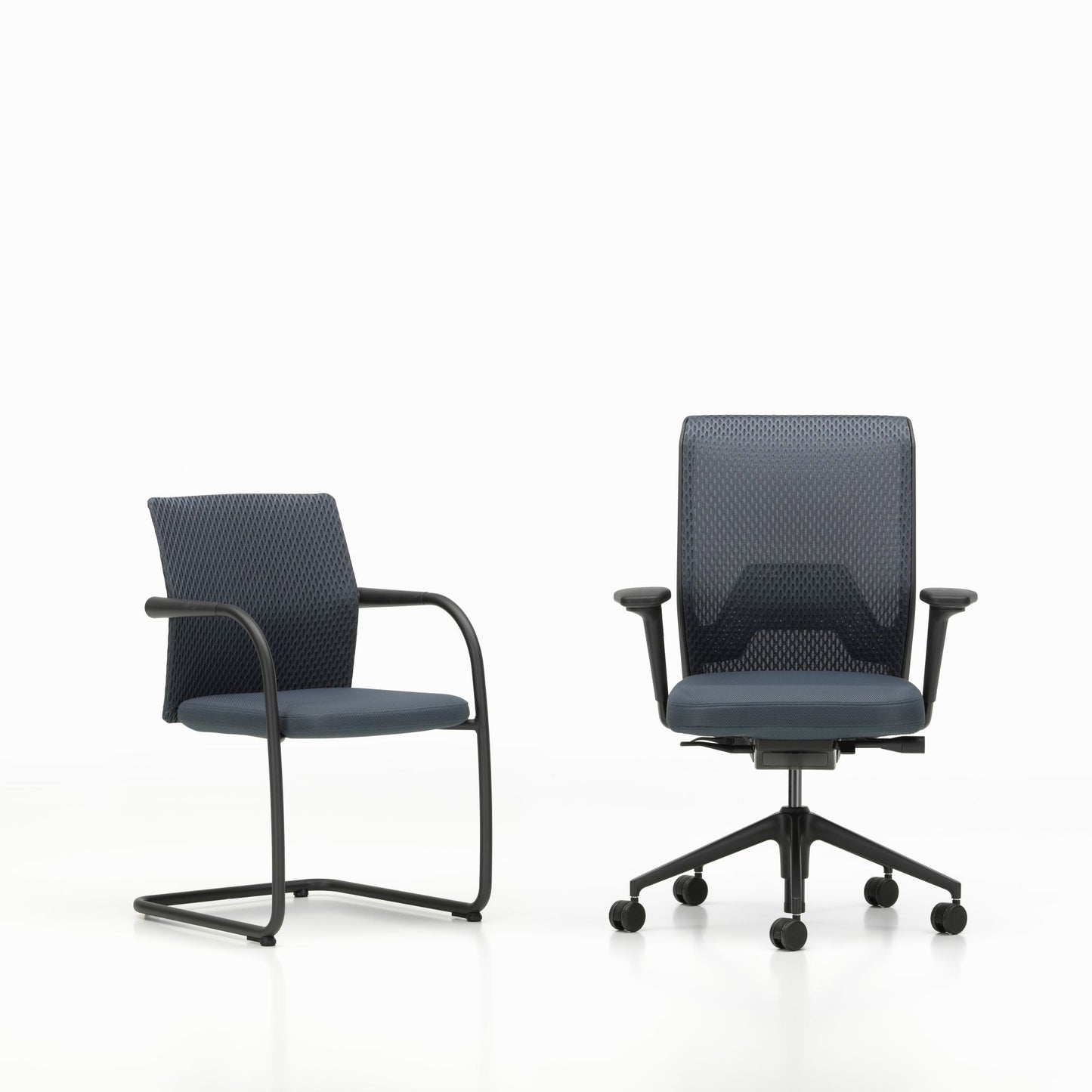 Vitra ID Visitor Mesh Freischwinger Netzrücken wahlweise stapelbar