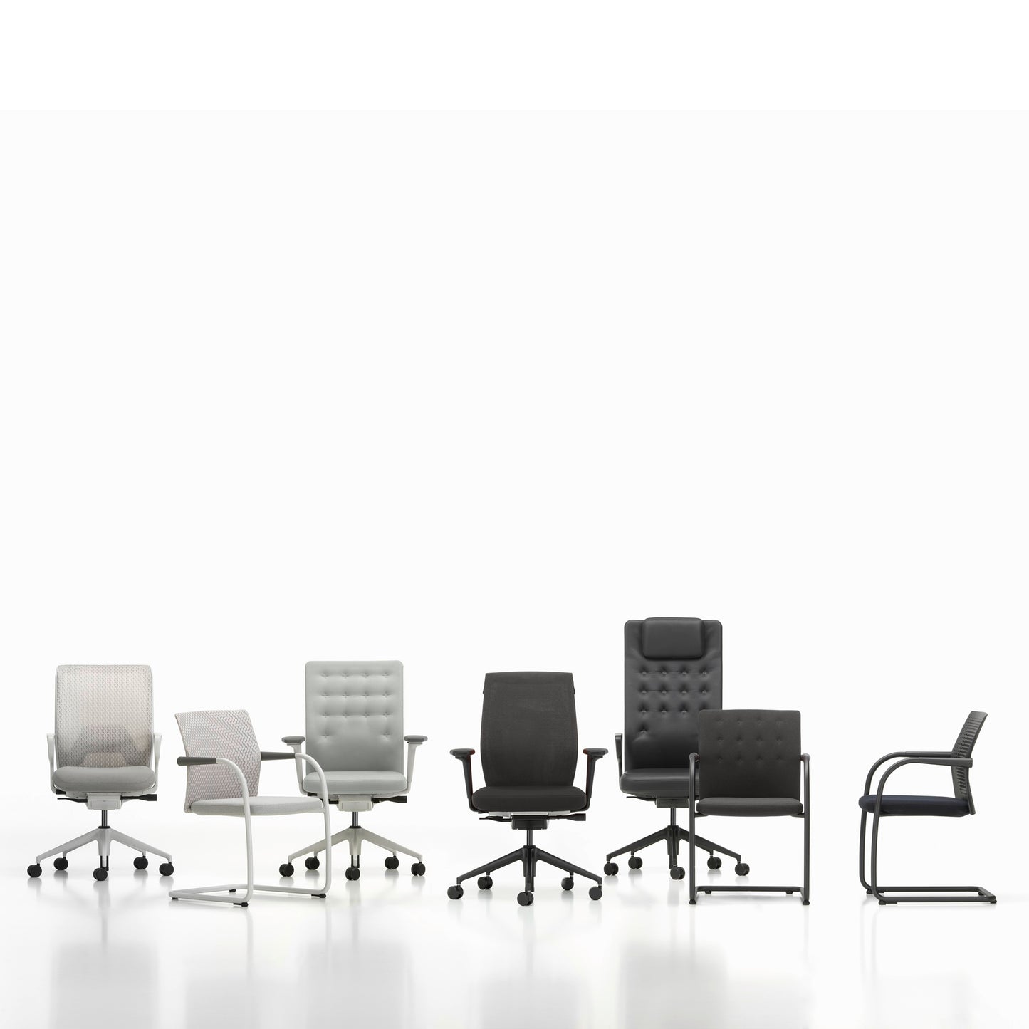 Vitra ID Visitor Mesh Freischwinger Netzrücken wahlweise stapelbar