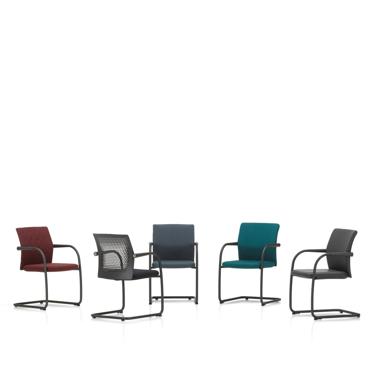 Vitra ID Visitor Mesh Freischwinger Netzrücken wahlweise stapelbar