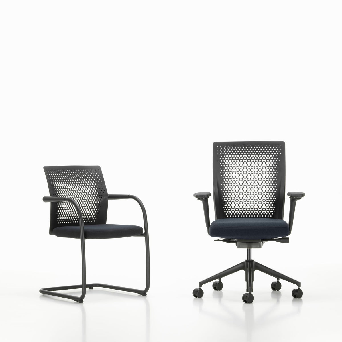 Vitra ID Air Bürostuhl gelochter patentierter Kunststoffrücken Sitzbezug Plano
