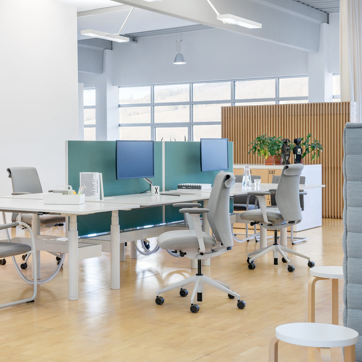 Vitra ID Cloud Bürostuhl Rücken Duo Knit Sitzbezug Plano