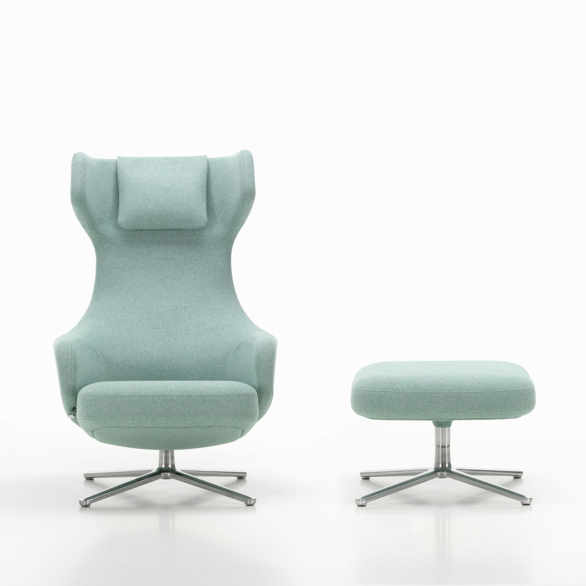 Vitra Repos Ottoman Hocker einzeln mit Viersternfuß