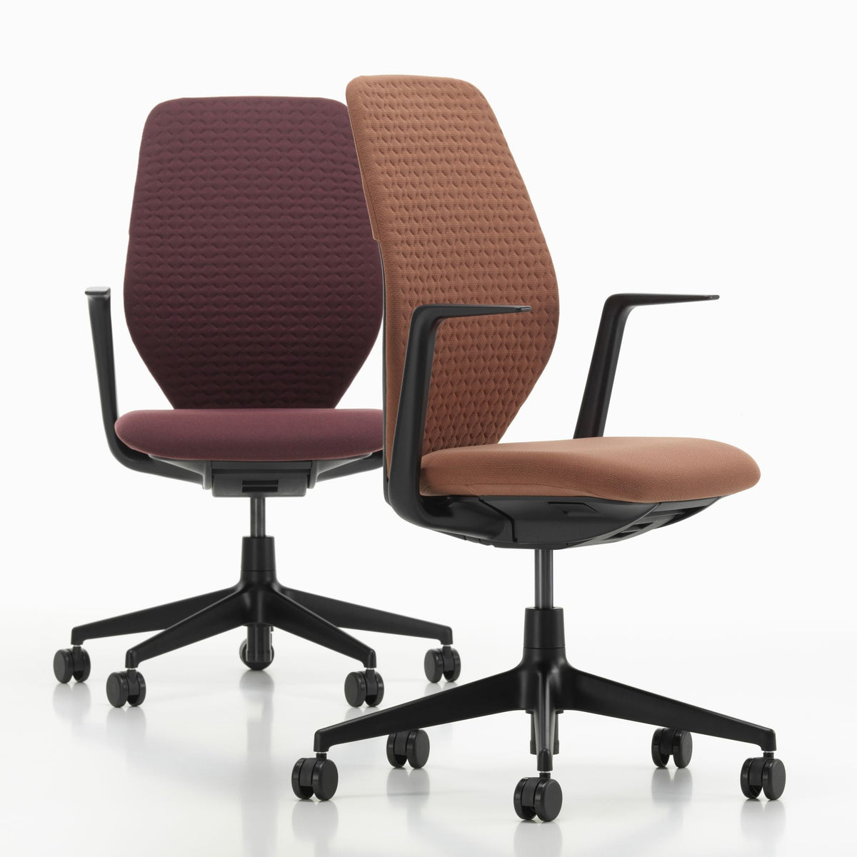 Vitra ACX Soft Bürostuhl Sitz gepolstert Grid Knit Rücken Softpolster Quilted Knit