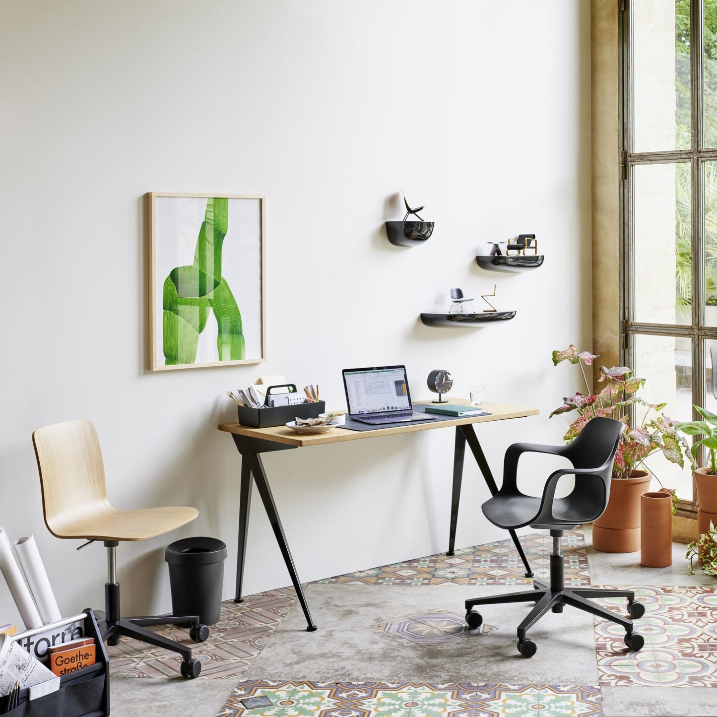Vitra Happy Bin S Papierkorb klein rund mit abnehmbarem Ring