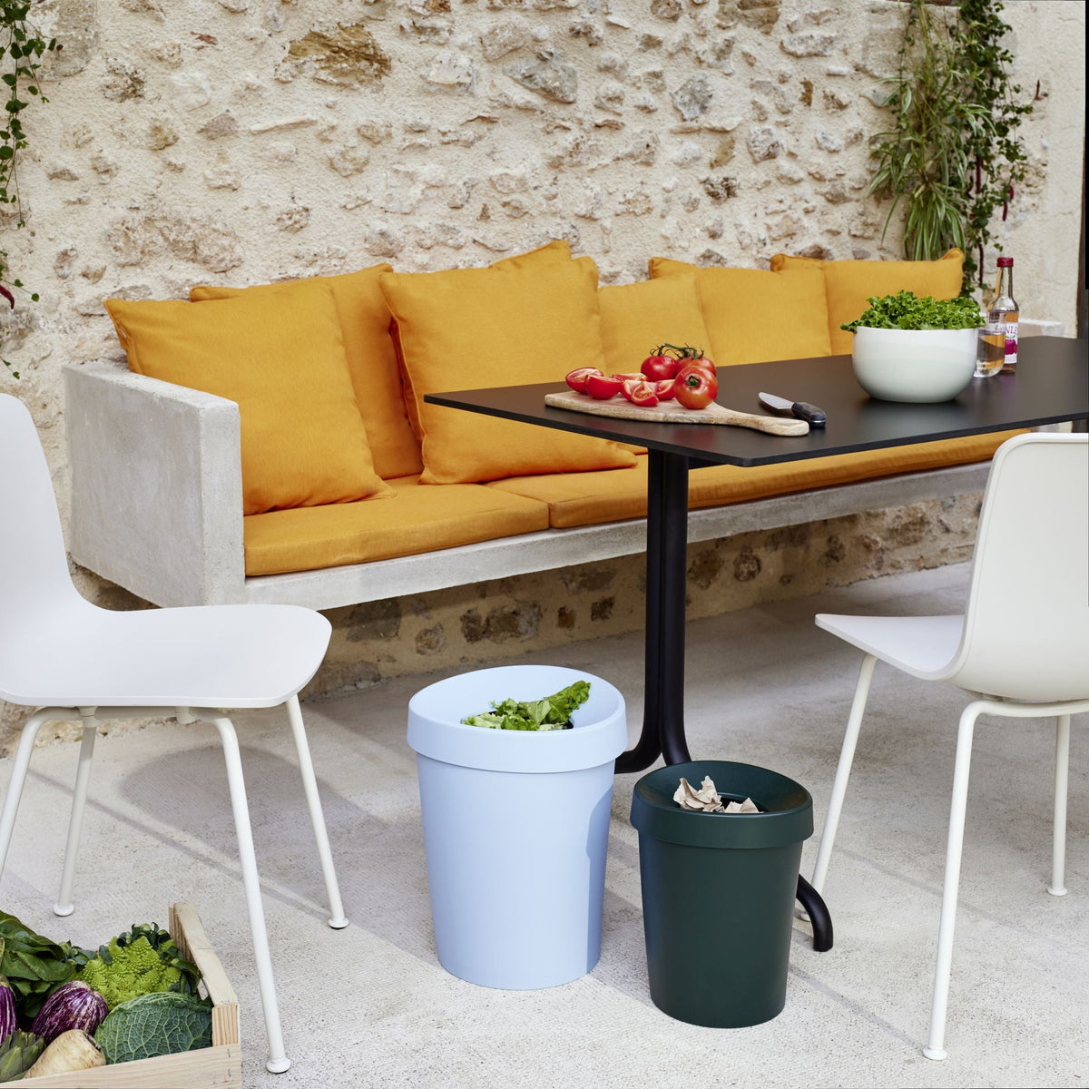Vitra Happy Bin S Papierkorb klein rund mit abnehmbarem Ring