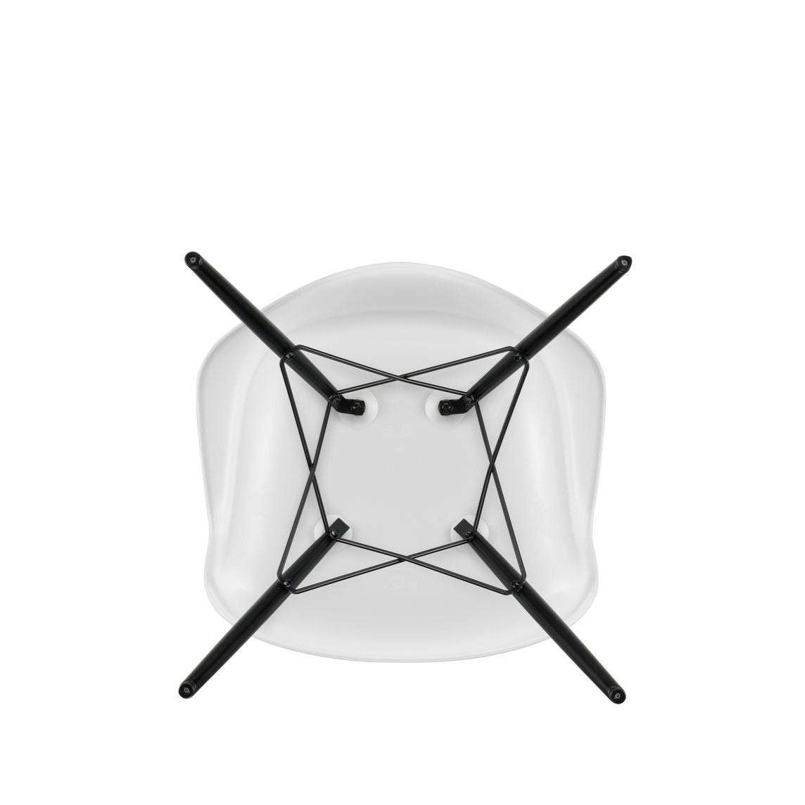 Vitra Eames Plastic Armchair DAW RE Ahorn schwarz Kunststoff recycelt