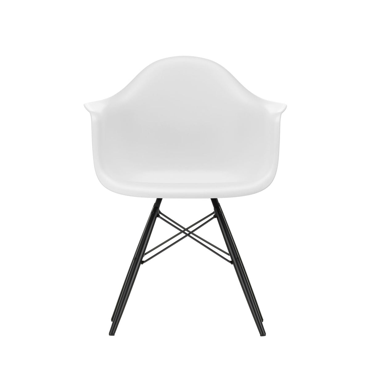 Vitra Eames Plastic Armchair DAW RE Ahorn schwarz Kunststoff recycelt