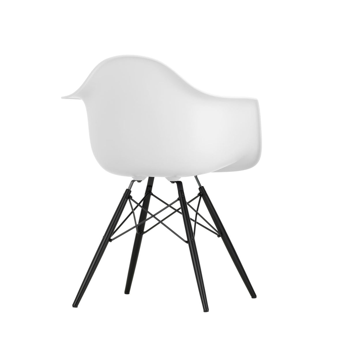 Vitra Eames Plastic Armchair DAW RE Ahorn schwarz Kunststoff recycelt