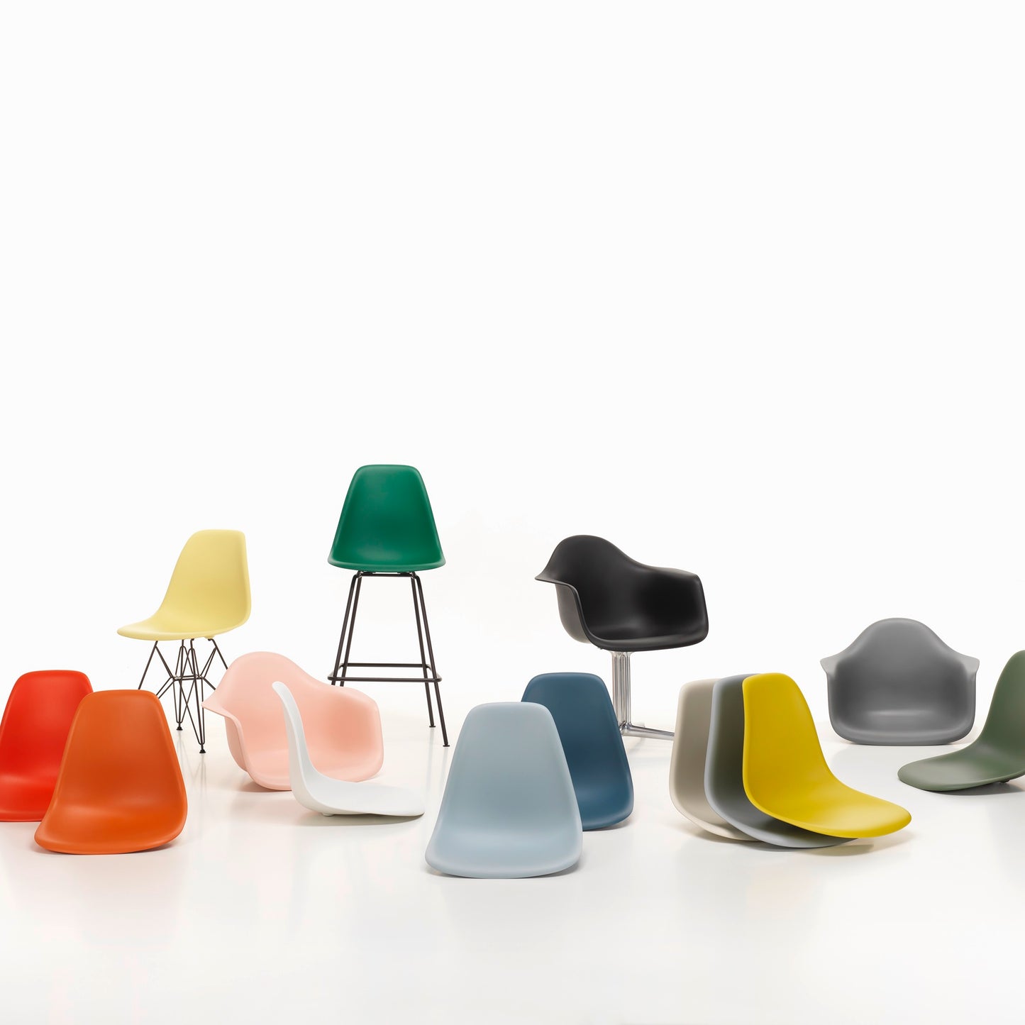 Vitra Eames Plastic Side Chair DSX RE Stuhl Kunststoff 4-Fuß