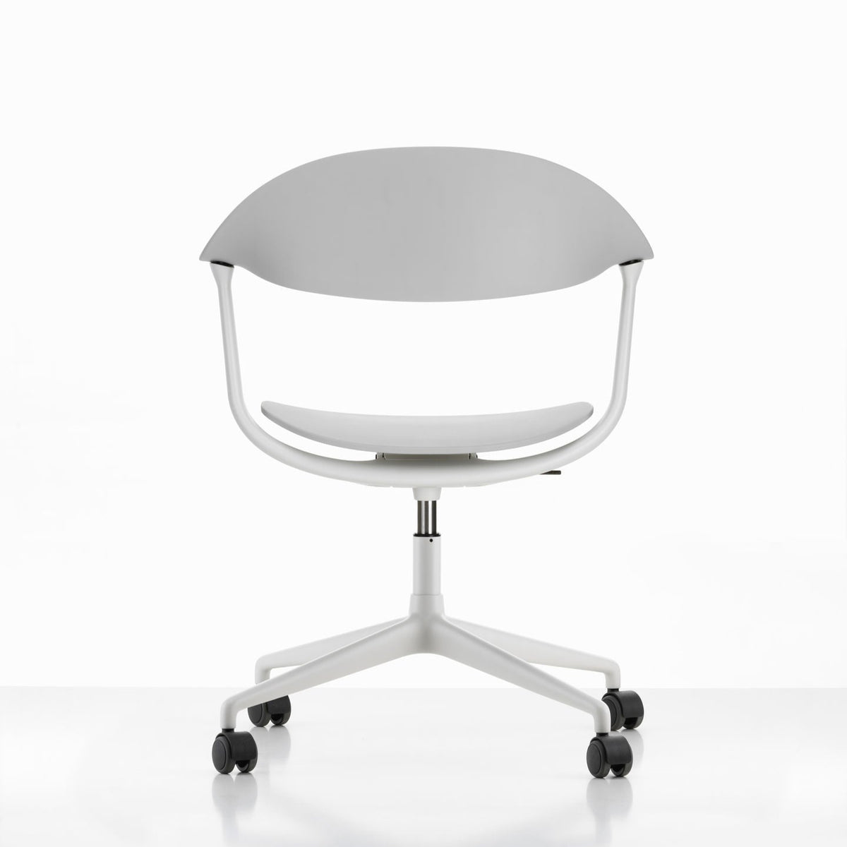 Vitra Mynt Bürostuhl Sitz + Rücken Kunststoff grau RE 4-Stern-Aluminiumfuß