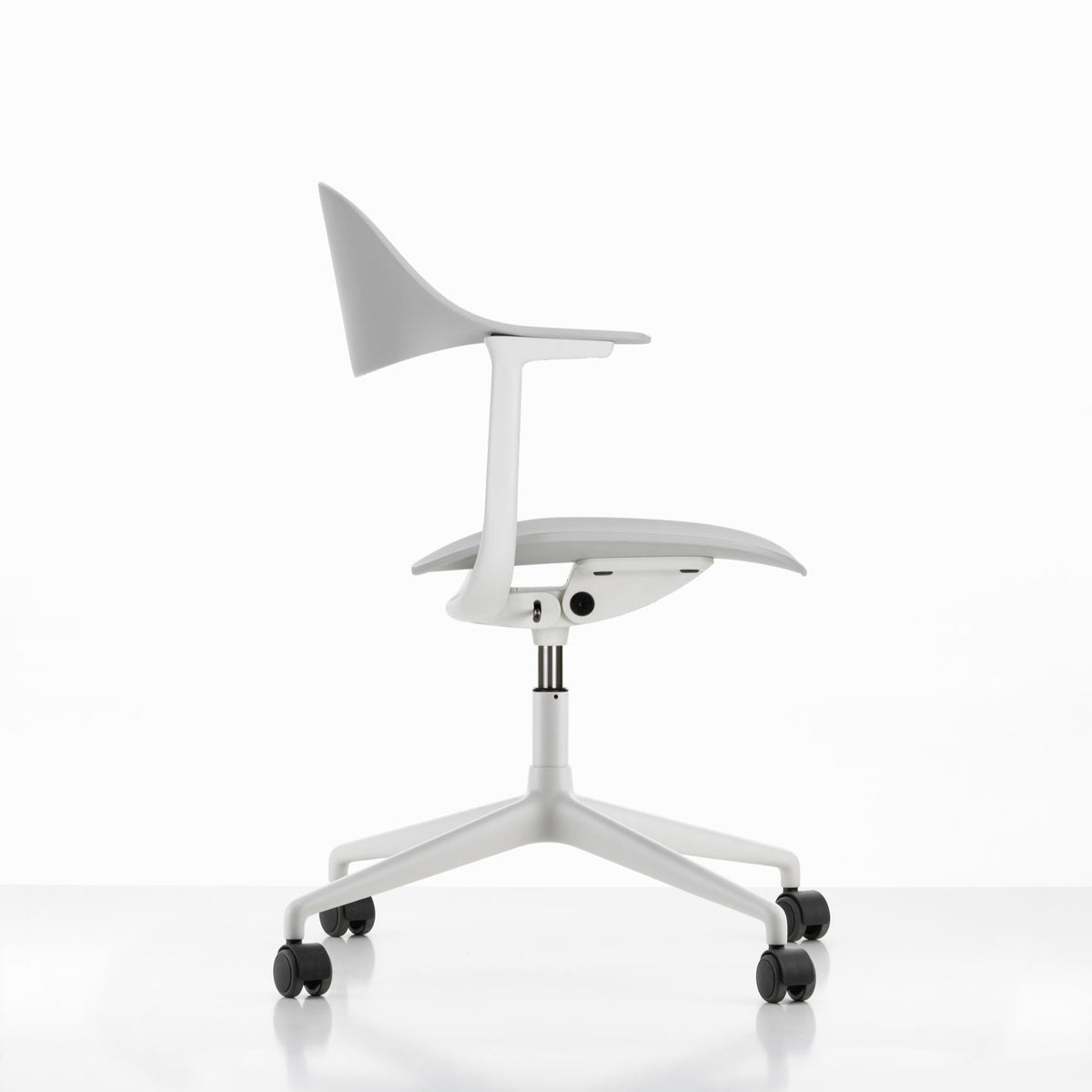 Vitra Mynt Bürostuhl Sitz + Rücken Kunststoff grau RE 4-Stern-Aluminiumfuß