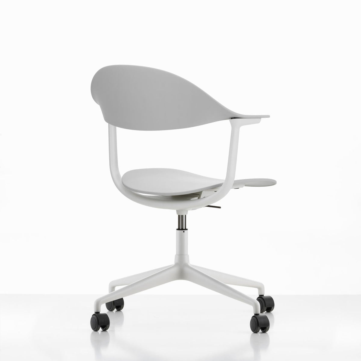 Vitra Mynt Bürostuhl Sitz + Rücken Kunststoff grau RE 4-Stern-Aluminiumfuß