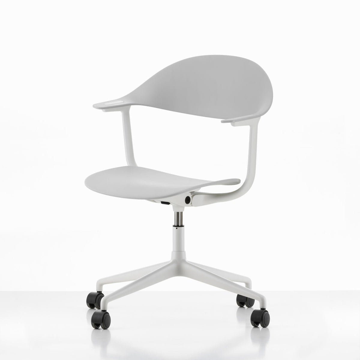 Vitra Mynt Bürostuhl Sitz + Rücken Kunststoff grau RE 4-Stern-Aluminiumfuß