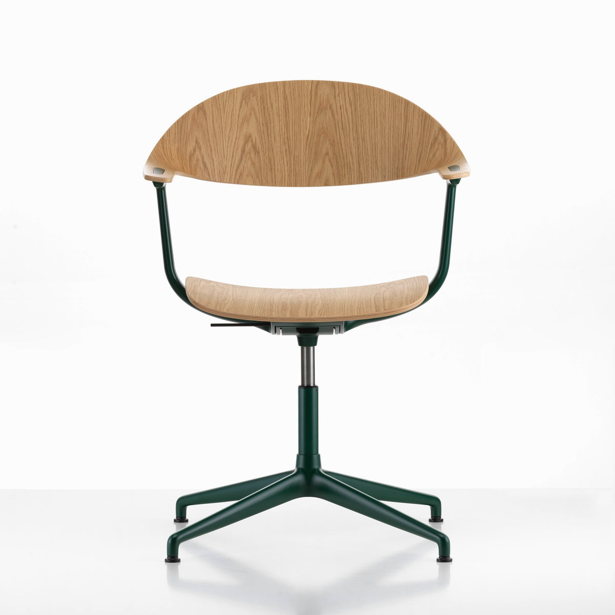 Vitra Mynt Bürostuhl Eiche natur 4-Stern-Aluminiumfuß