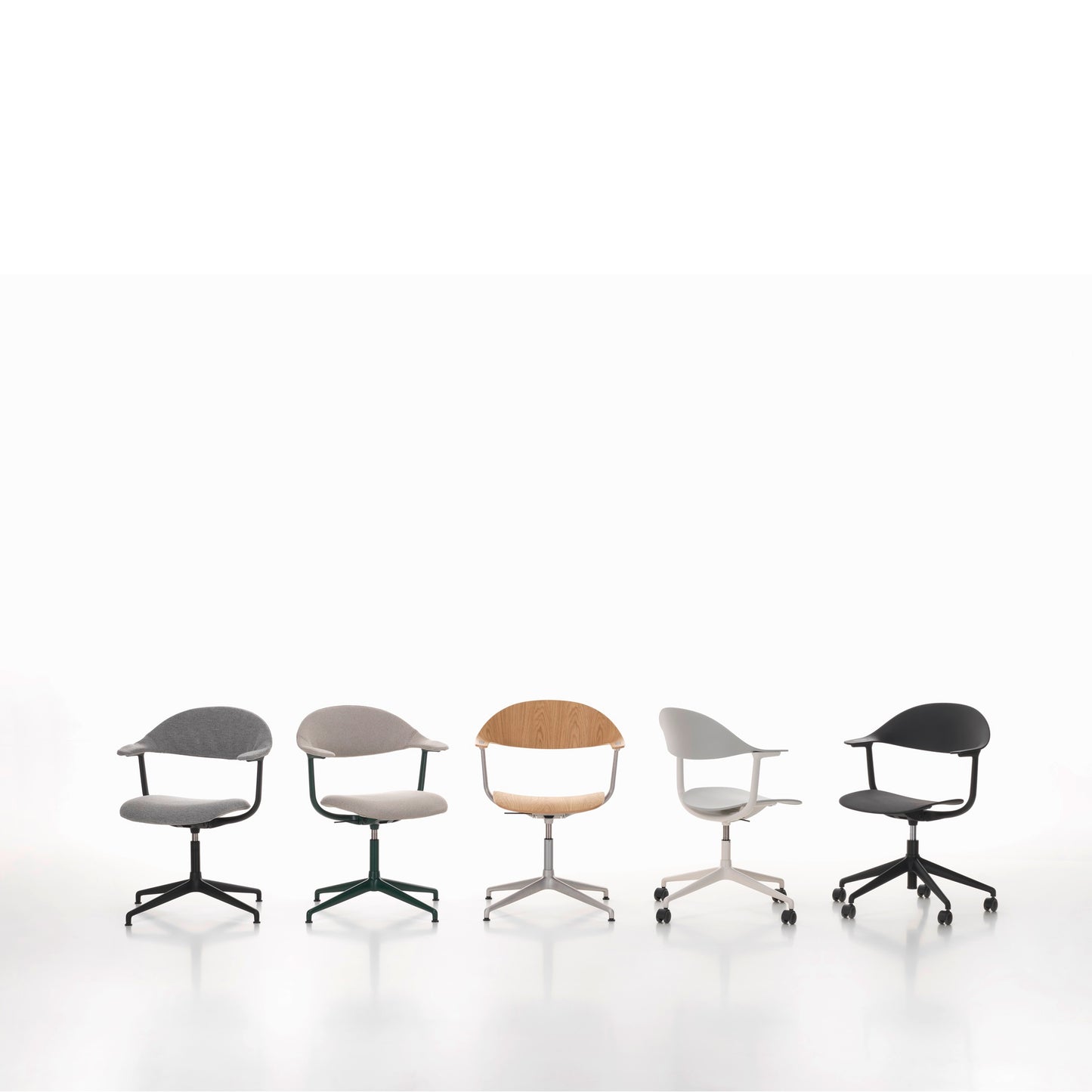 Vitra Mynt Bürostuhl Sitz + Rücken Kunststoff basic dark RE 4-Stern-Aluminiumfuß