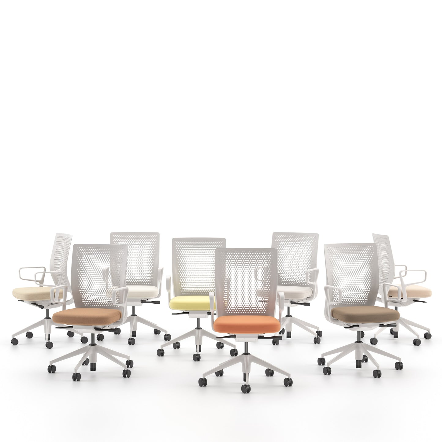 Vitra ID Air Bürostuhl gelochter patentierter Kunststoffrücken Sitzbezug Plano