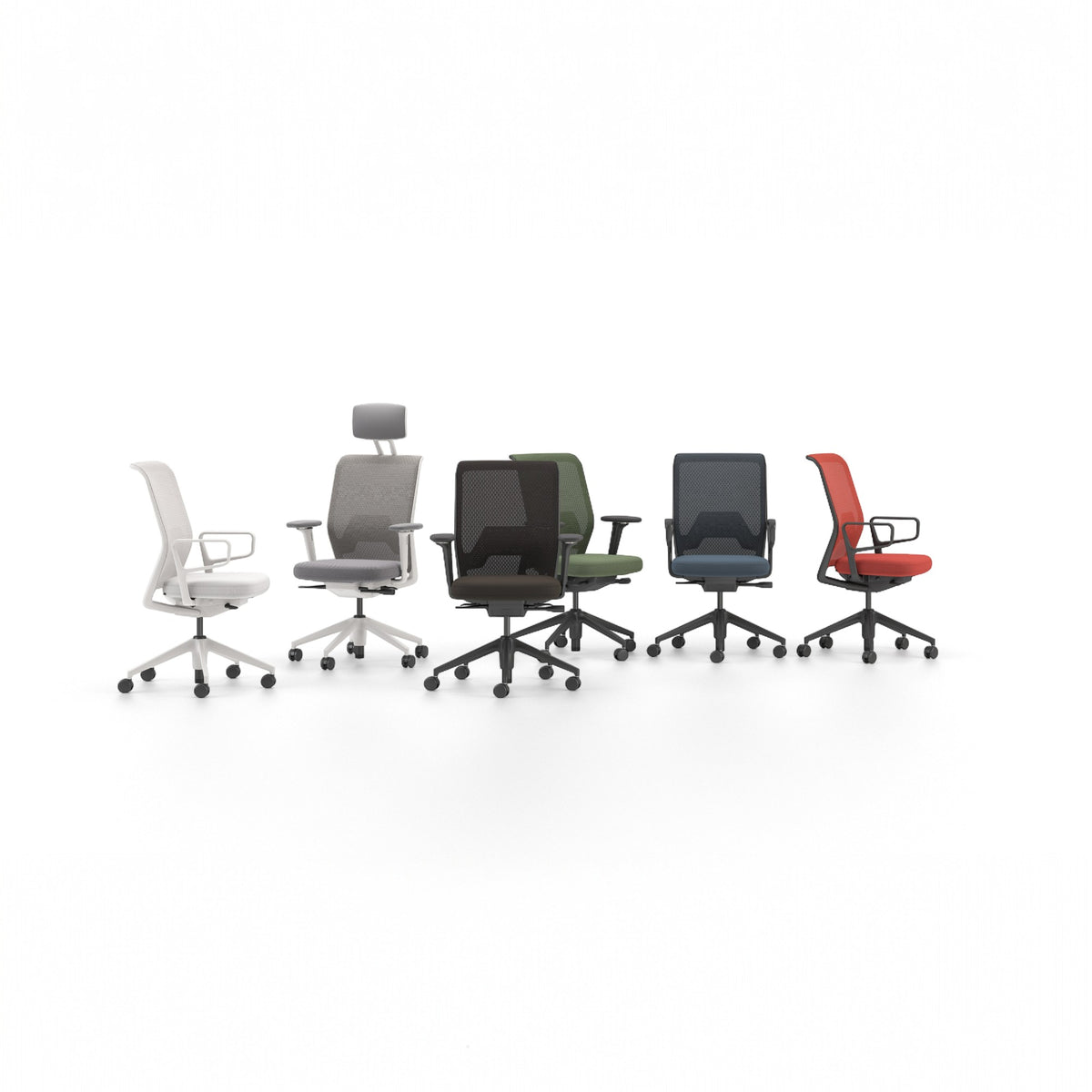 Vitra ID Mesh Bürostuhl mit Netzrücken Diamond Mesh Sitzbezug Volo