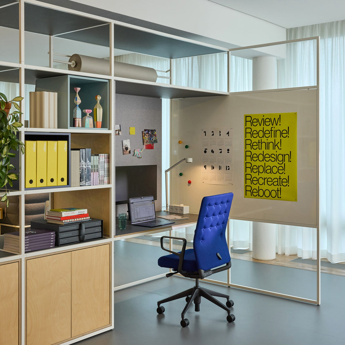 Vitra ID Trim Bürostuhl Sitz- und Rückenlehne gepolstert Bezug Laser RE
