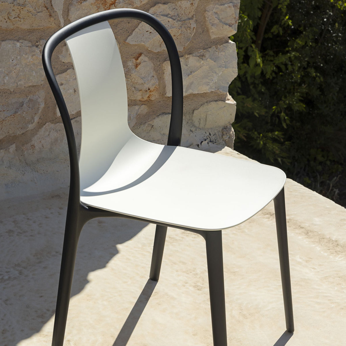 Vitra Belleville Chair Stuhl Kunststoff / Holz stapelbar Indoor & Outdoor