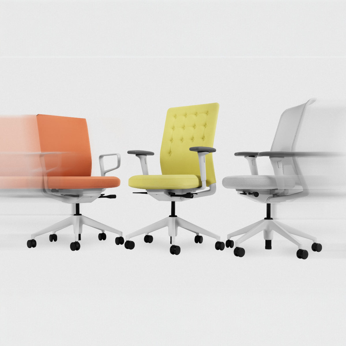 Vitra ID Mesh Bürostuhl mit Netzrücken Diamond Mesh Sitzbezug Volo