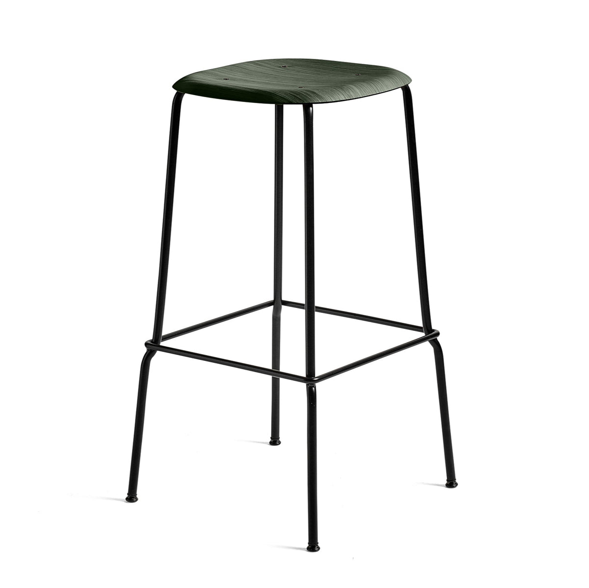 Hay Soft Edge 80 Barhocker – Sitz Schichtholz Eichenfurnier Gestell 4-Fuß