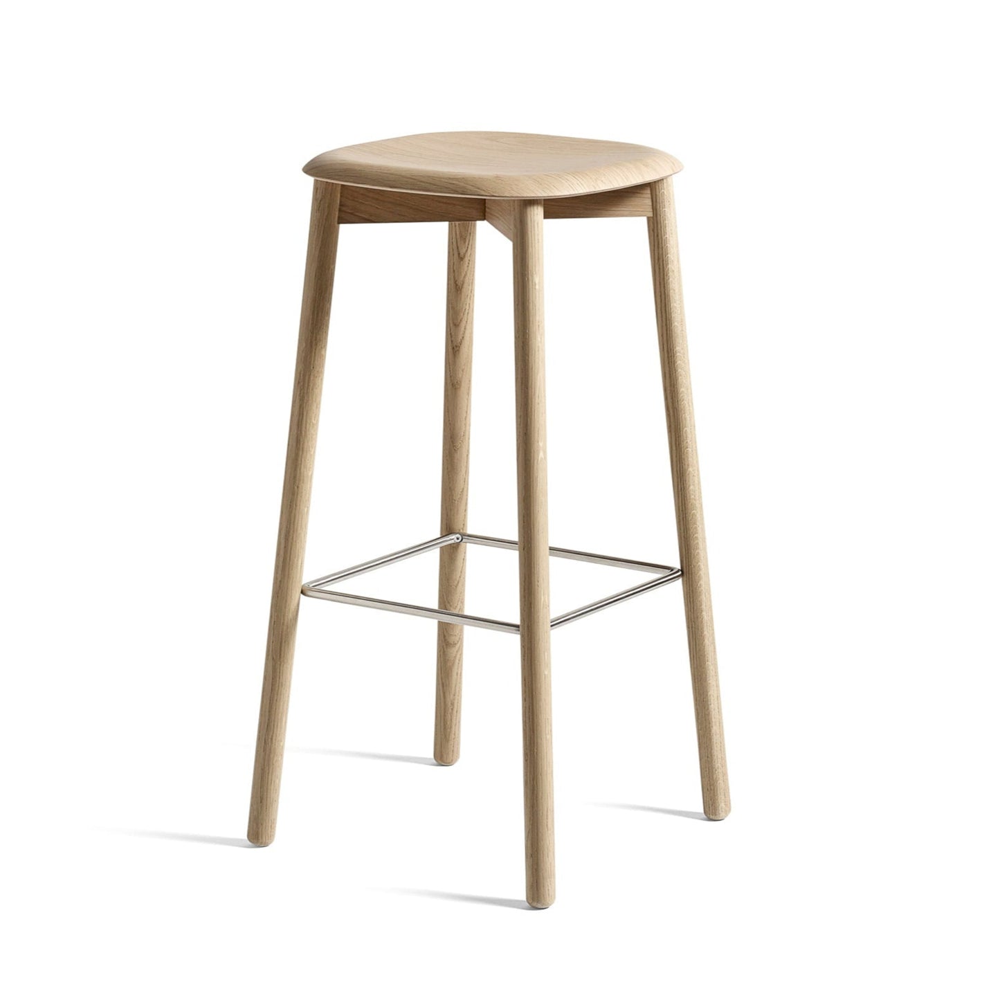 Hay Soft Edge 82 Barhocker – Sitz Sperrholz Gestell Eiche Massivholz