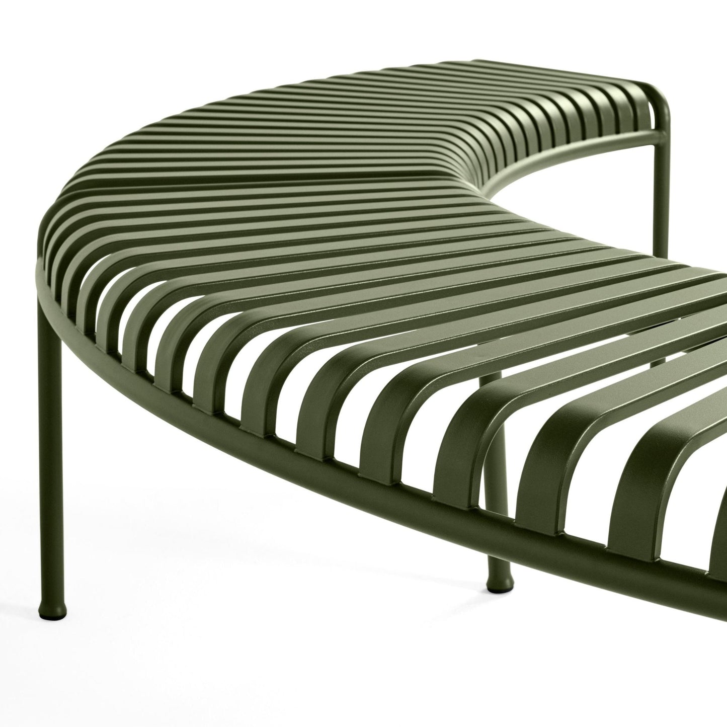 HAY Palissade Park Bench Outdoor-Sitzbank gerundet