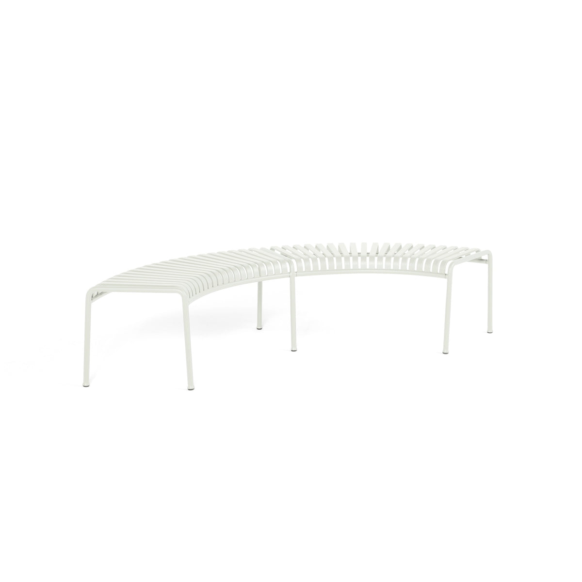 HAY Palissade Park Bench Outdoor-Sitzbank gerundet