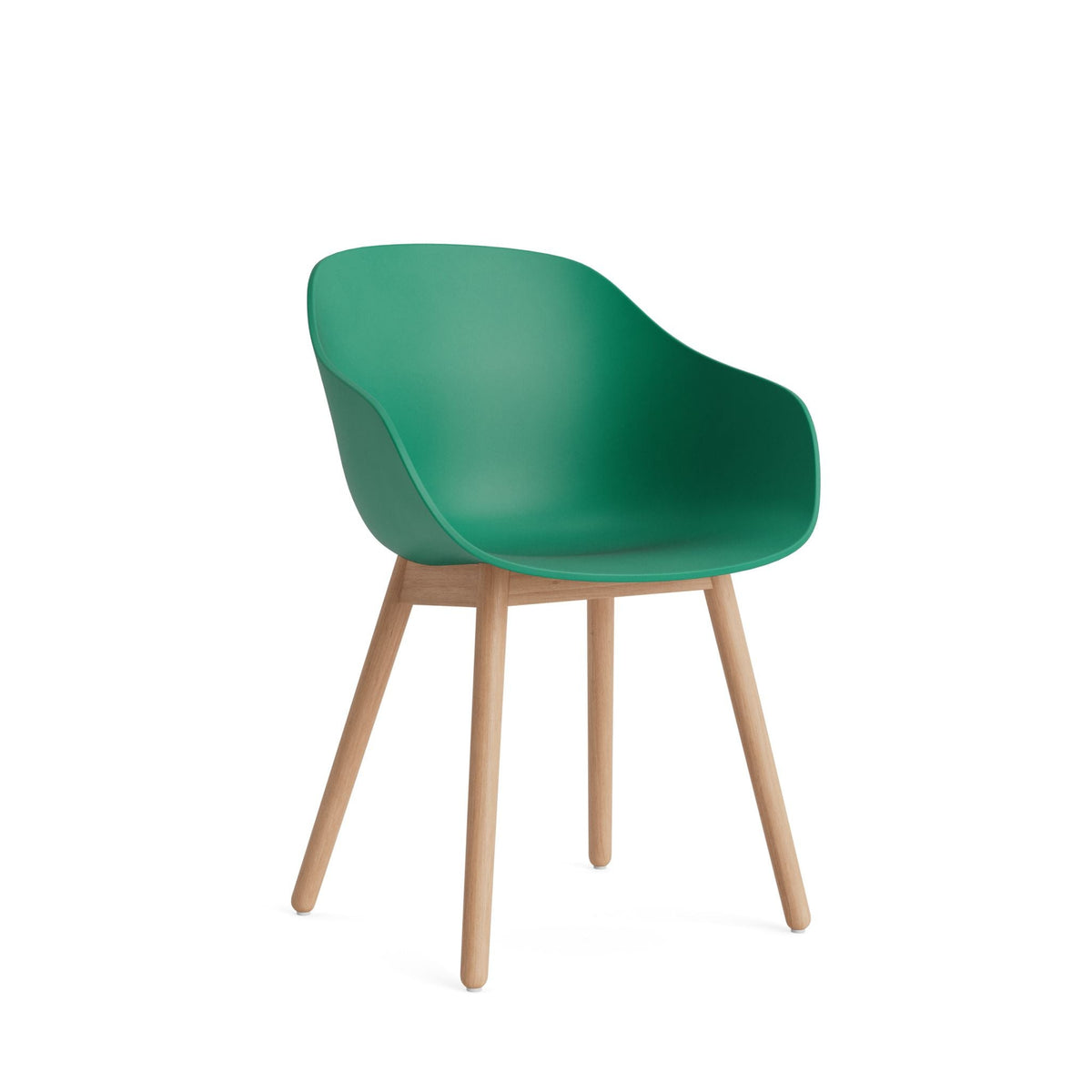 HAY About A Chair AAC 212 Armlehnstuhl Kunststoff Holzgestell 4-Fuß rund