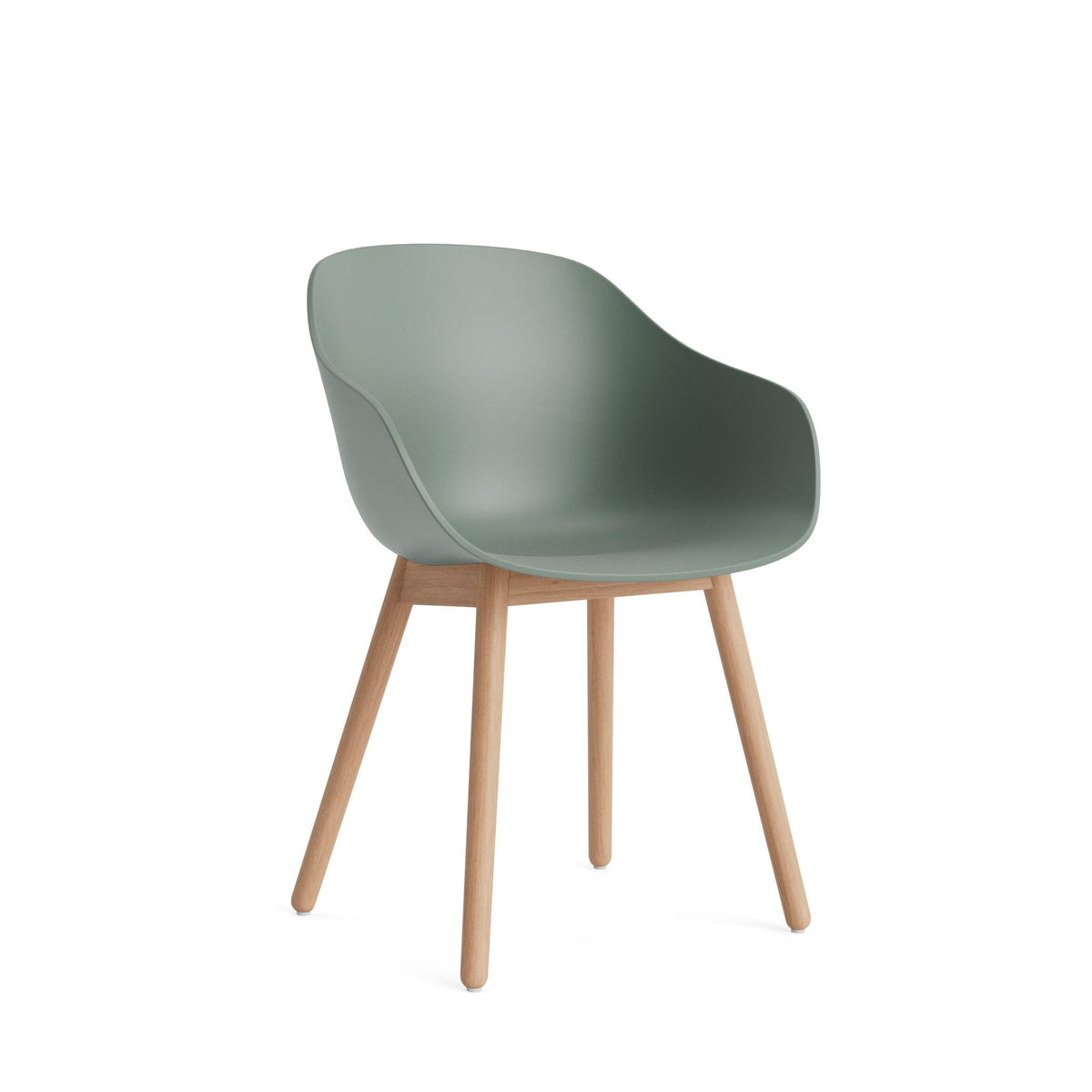 HAY About A Chair AAC 212 Armlehnstuhl Kunststoff Holzgestell 4-Fuß rund