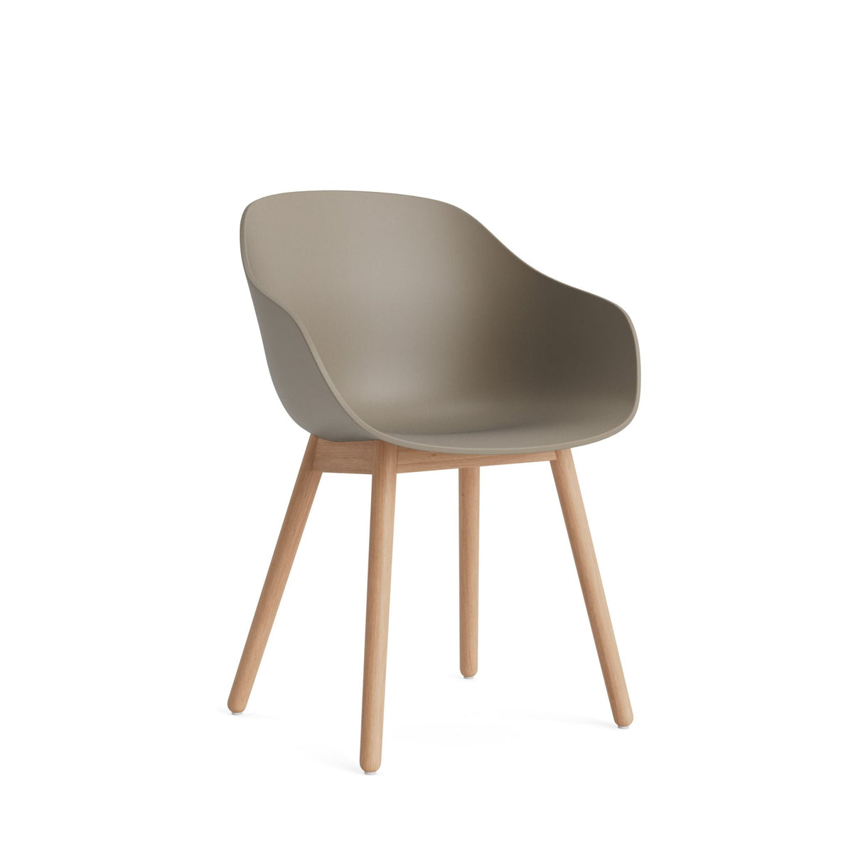 HAY About A Chair AAC 212 Armlehnstuhl Kunststoff Holzgestell 4-Fuß rund
