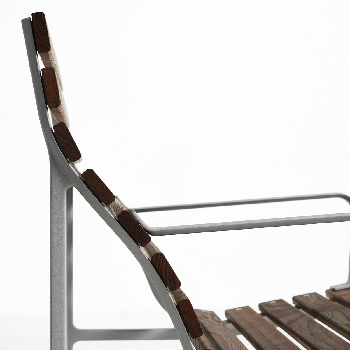 HAY Traverse Lounge Bench Outdoor Bank Esche geölt / Aluminium