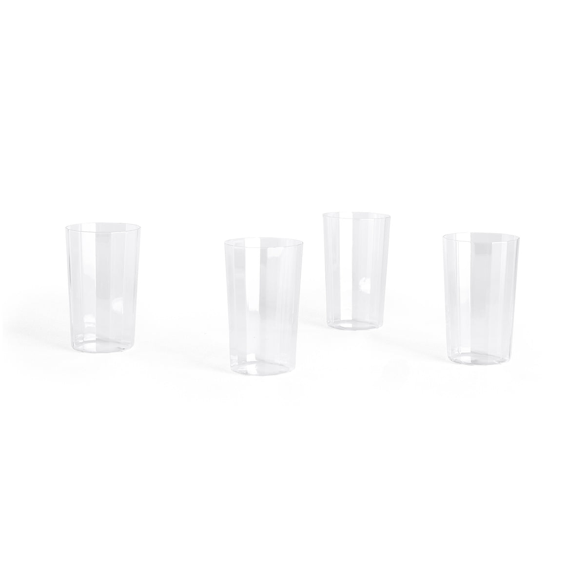 HAY Angle Glas clear Trinkglas L large facettiert (4er-Set)