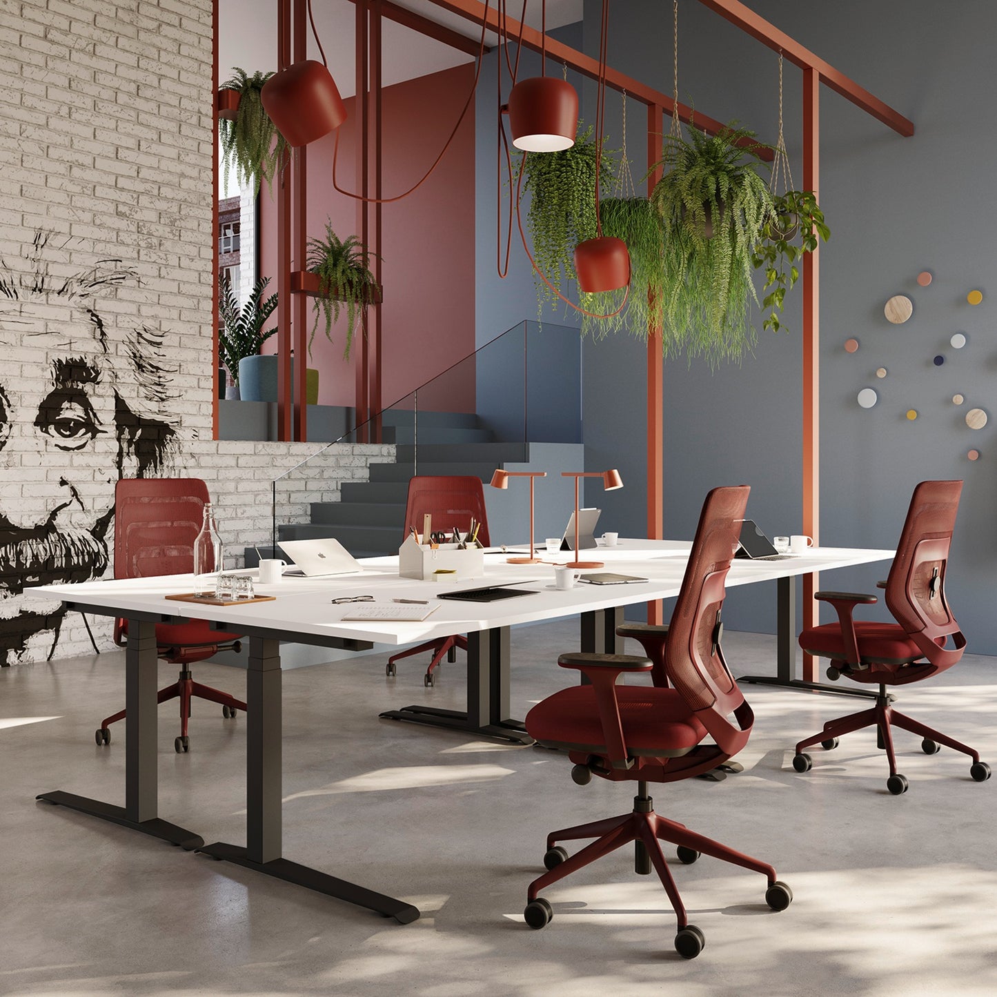 fm asiento Bürostuhl 3D Rücken Netzstrick Komfort - FASTLINE