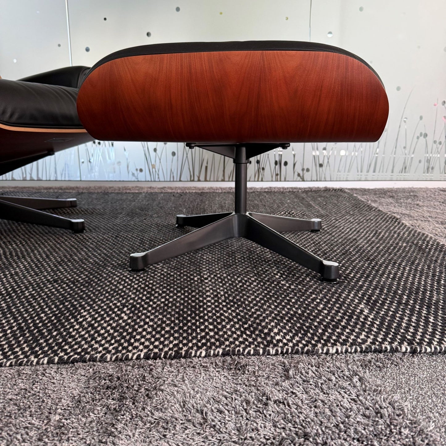 Vitra Eames Lounge Chair & Ottoman Sessel mit Hocker Leder/Palisander