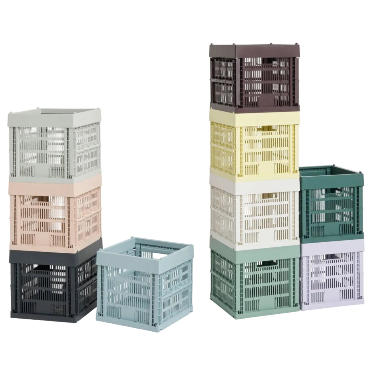 HAY Color Crate Korb Klapp-Box medium M Square Cube quadratisch würfelform Kunststoff