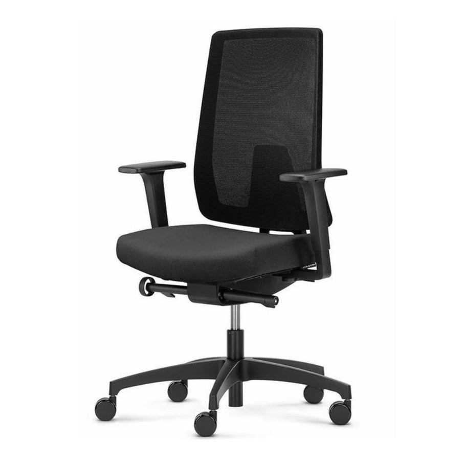 Dauphin Indeed Mesh Bürostuhl mit Netzrücken + Armlehnen schwarz