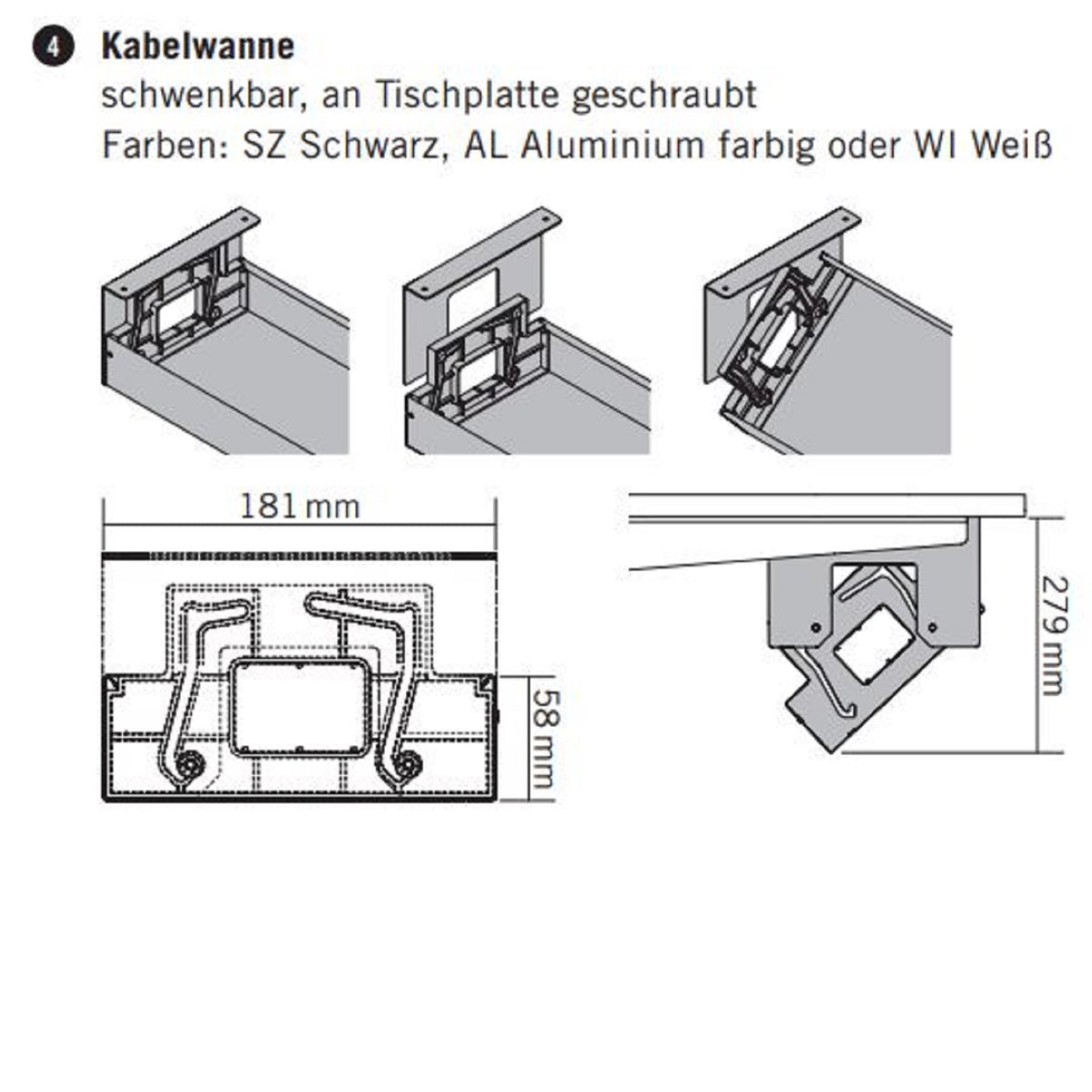 bene LEVEL LIFT PURE Lifttisch elektrisch höhenverstellbar