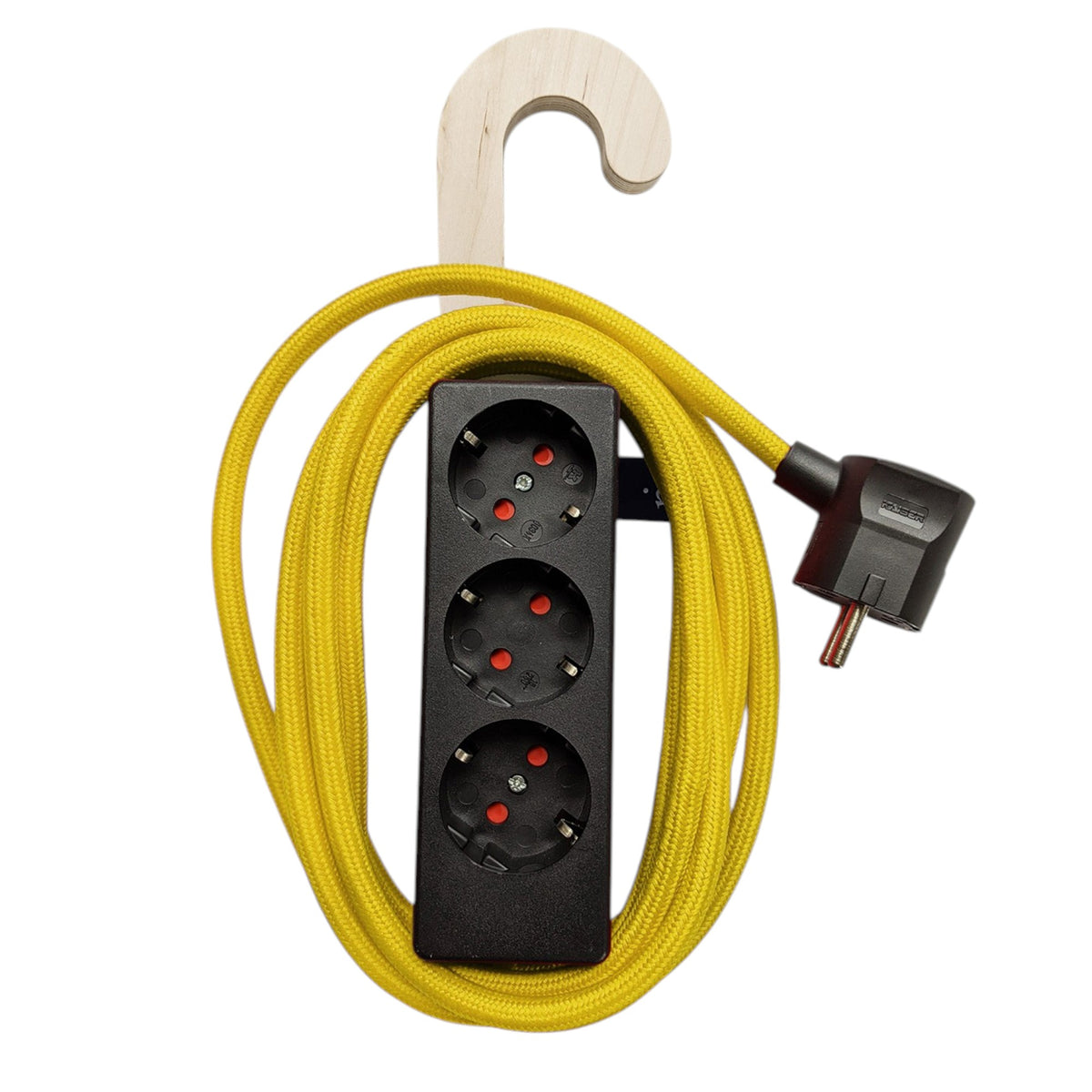 Njustudio Stromer Mini HOOK magnetische Steckerleiste schwarz mit Haken