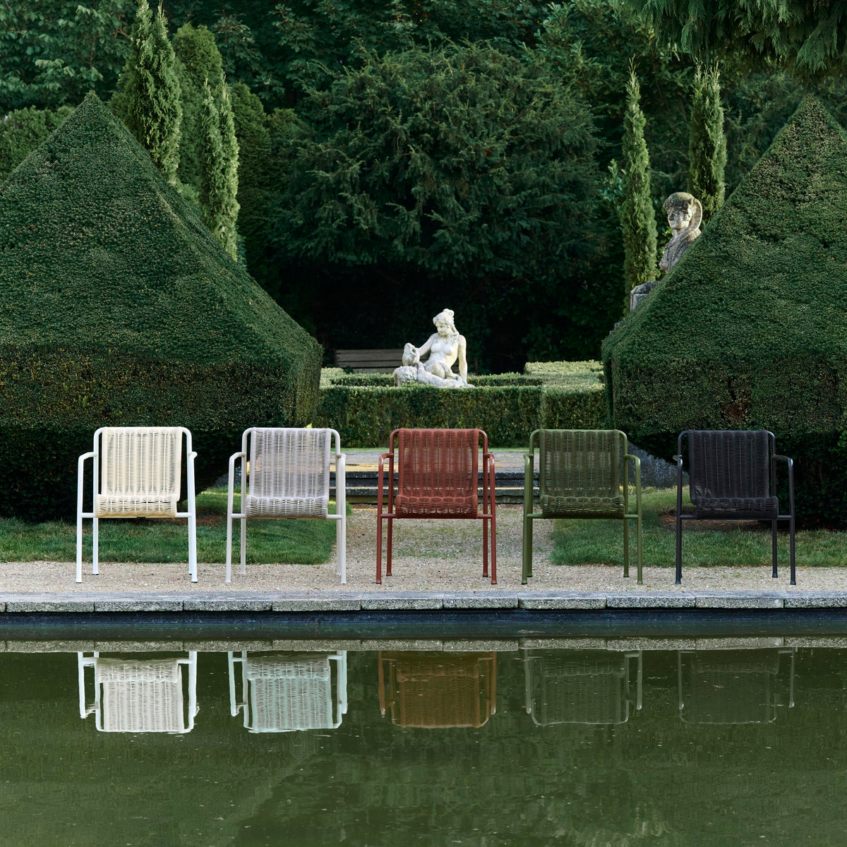HAY Palissade Cord Dining Armchair Outdoor-Stuhl mit Armlehnen