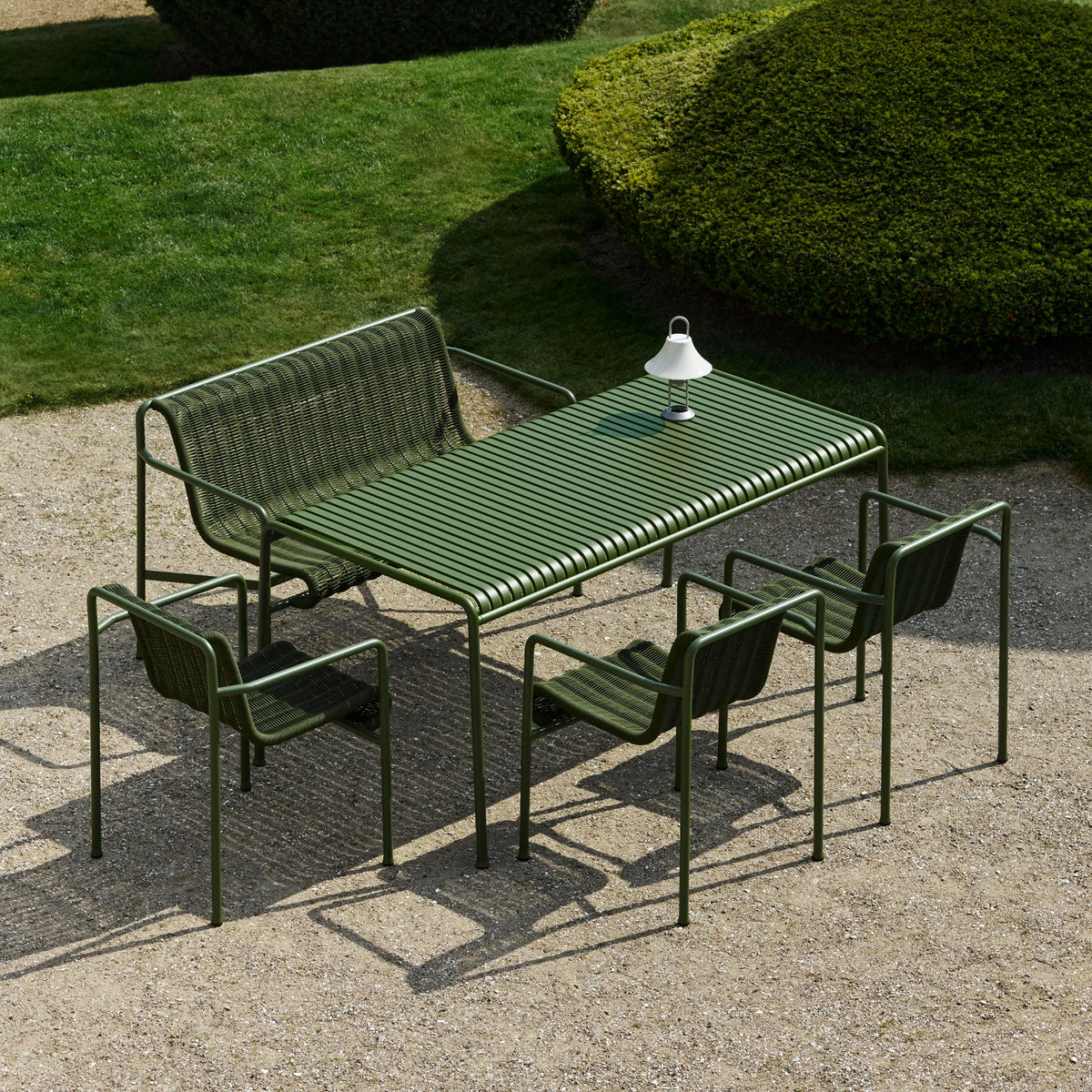 HAY Palissade Cord Lounge Sofa Outdoor-Sitzbank mit Armlehnen