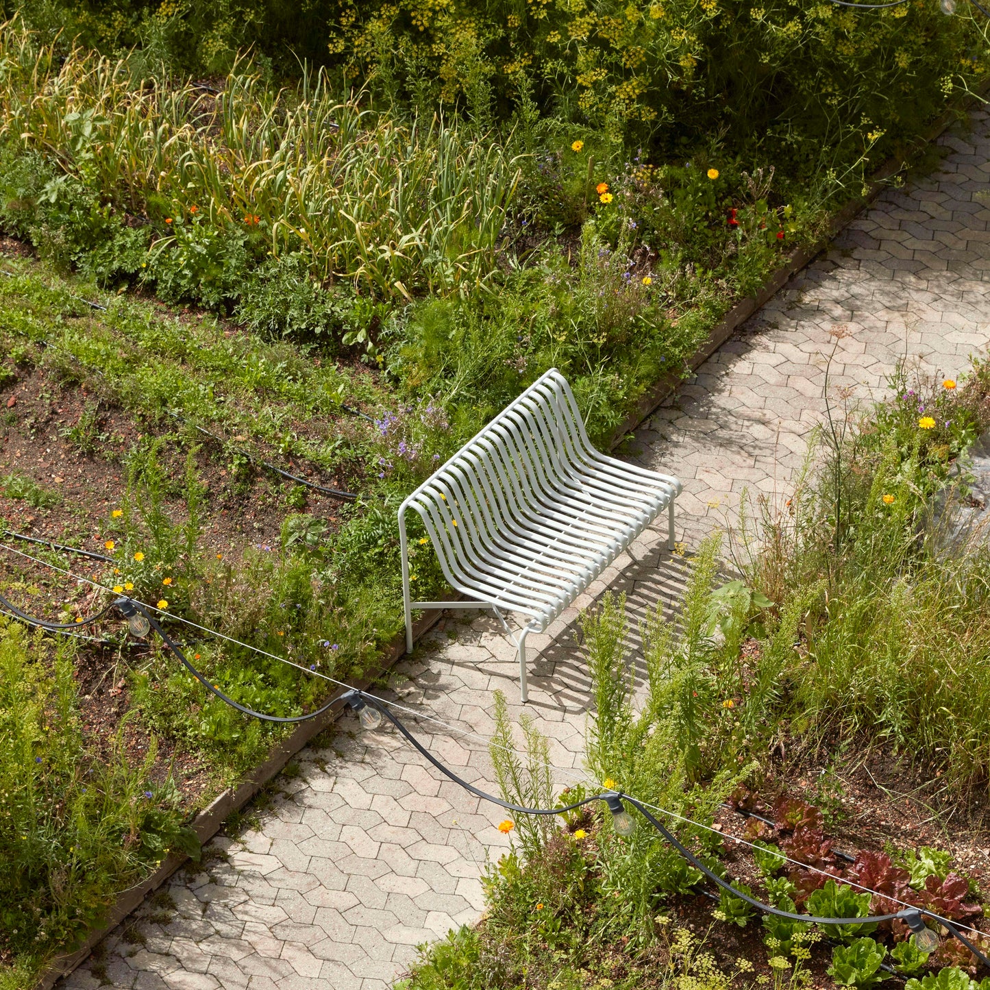 HAY Palissade Dining Bench Outdoor-Sitzbank B-Ware
