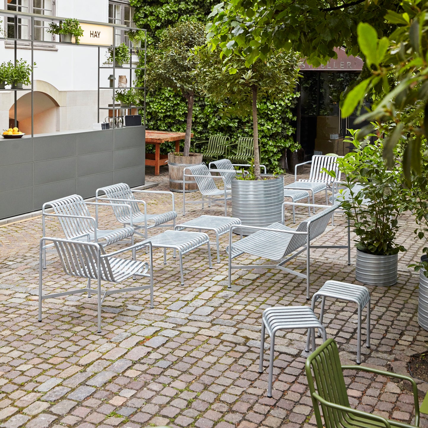 HAY Palissade Dining Bench Outdoor-Sitzbank B-Ware