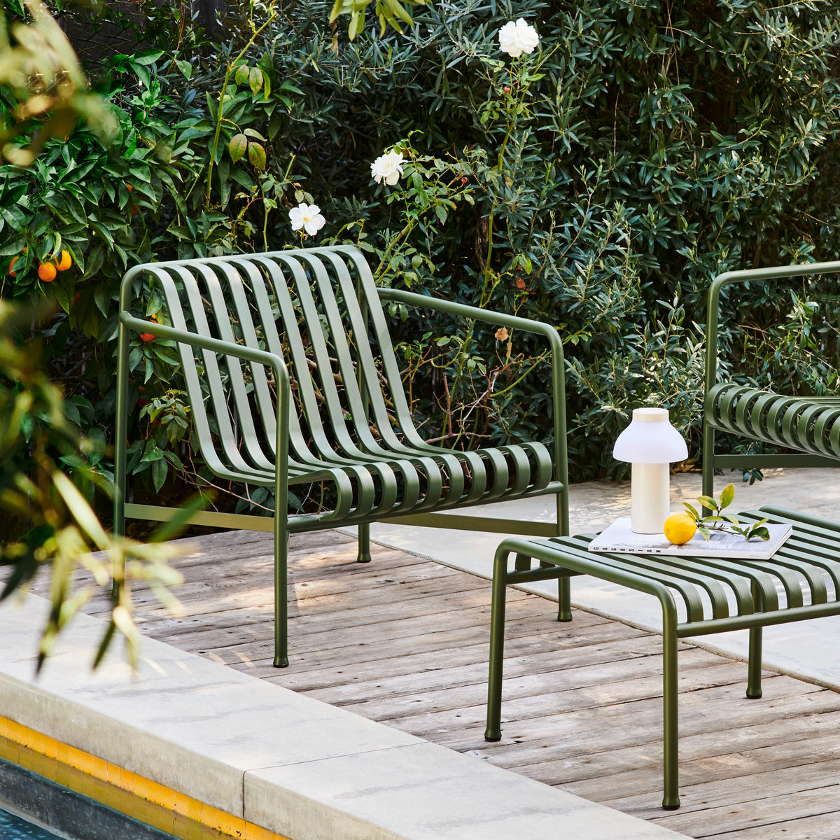 HAY Palissade Lounge Chair Low Outdoor-Stuhl niedrig