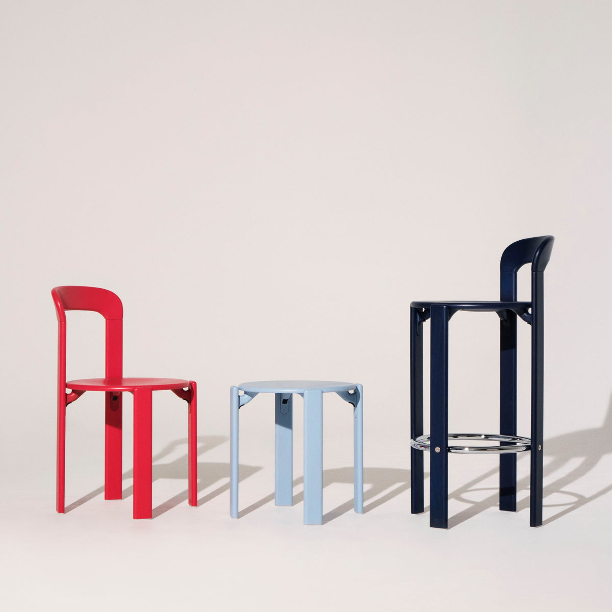 HAY Rey Stool Hocker Buche stapelbar wasserbasiert lackiert