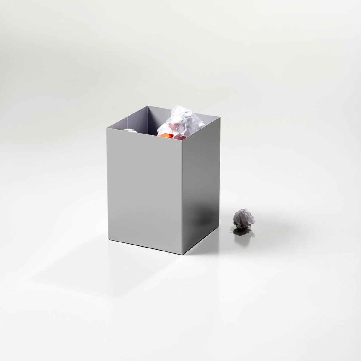 Cascando Square Papierkorb quadratisch 25 x 25 x H 35 cm Metall silber